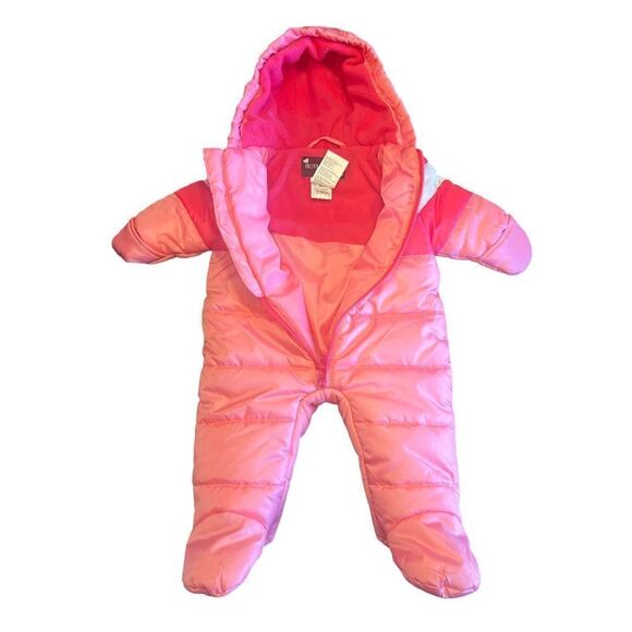 Rothschild baby girl pink colorblock zipper prams one piece snowsuit 3/6 months - Picture 3 of 4